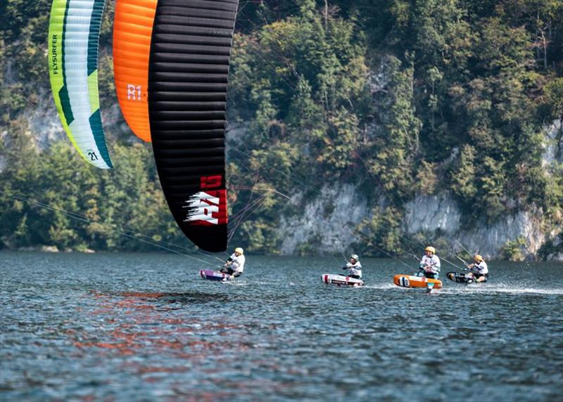 Formula Kite Mixed Team Relay European Championships - Day 1 photo copyright IKA / Alex Schwarz taken at  and featuring the Kiteboarding class