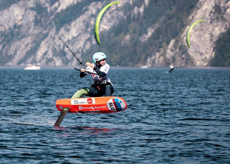 Marina Vodisek (SLO) showed promise in today's racing - Formula Kite Mixed Team Relay European Championships - Day 1 - photo © IKA / Alex Schwarz