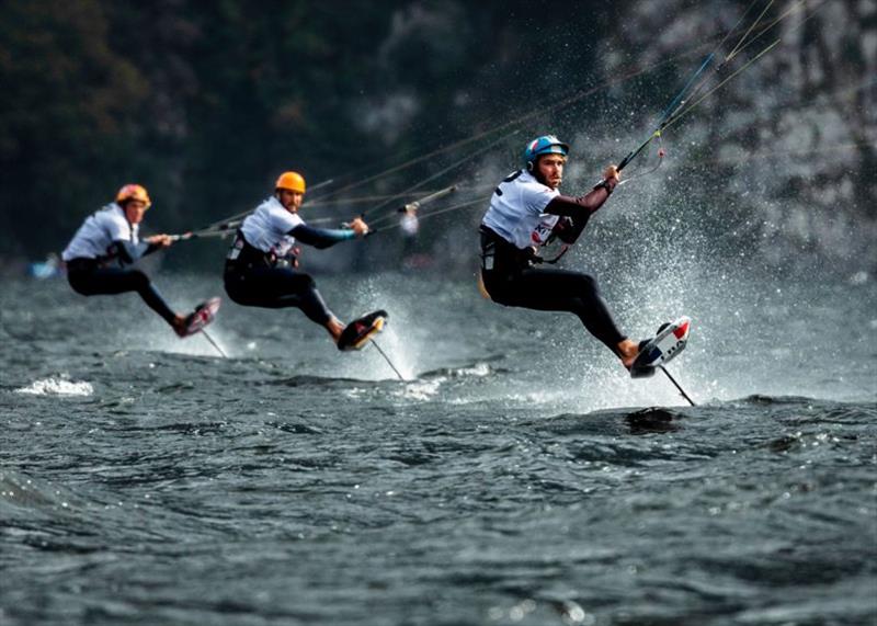 Maxime Nocher (FRA) showed impressive speed - Formula Kite Mixed Team Relay European Championships, Day 4 - photo © IKA / Alex Schwarz