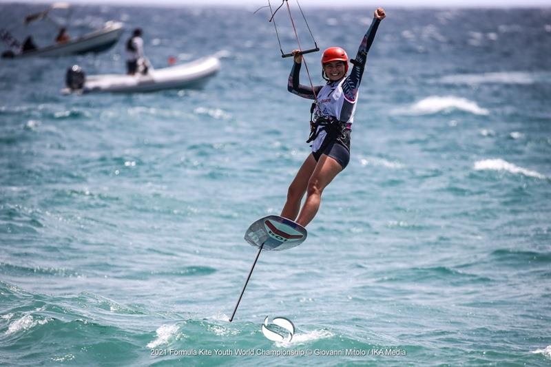 Magdalena Woyciechowska (POL) - 2021 Formula Kite U19 and A's Youth Foil Worlds in Gizzeria - Day 1 photo copyright IKA / Giovanni Mitolo taken at  and featuring the Kiteboarding class