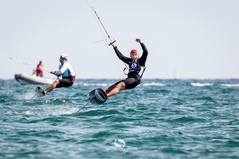 Max Maeder (SGP) - 2021 Formula Kite & A's Youth Foil European Championships photo copyright IKA / Alex Schwarz taken at  and featuring the Kiteboarding class