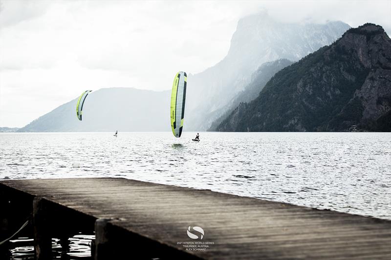 Upper Austria KiteFoil Grand Prix Traunsee: Day 1 photo copyright IKA Media / Alex Schwarz  taken at  and featuring the Kiteboarding class