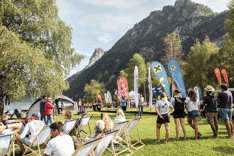 Upper Austria KiteFoil Grand Prix Traunsee: Day 1 photo copyright IKA Media / Alex Schwarz  taken at  and featuring the Kiteboarding class