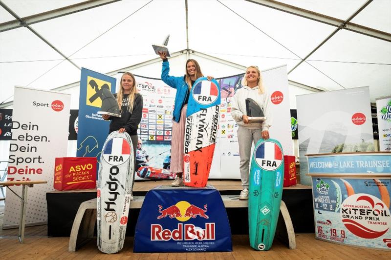 Women podium - Upper Austria KiteFoil Grand Prix Traunsee - photo © IKA / Alex Schwarz