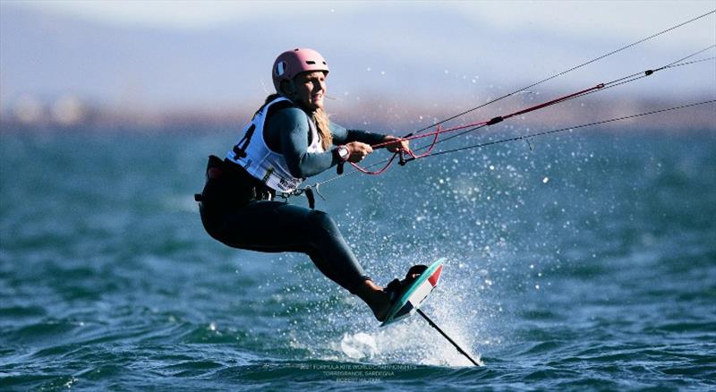 Poema Newland (FRA) - 2021 Formula Kite World Championships in Torregrande, Sardinia - Day 2 photo copyright IKA Media / Robert Hajduk taken at  and featuring the Kiteboarding class