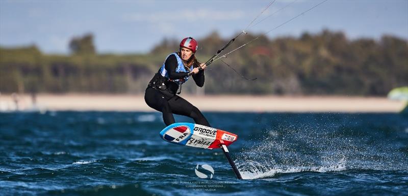 Lauriane Nolot (FRA) - 2021 Formula Kite World Championships in Torregrande, Sardinia - Day 2 photo copyright IKA Media / Robert Hajduk taken at  and featuring the Kiteboarding class