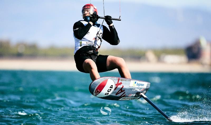 Max Maeder (SGP) - 2021 Formula Kite World Championships in Torregrande, Sardinia - Day 2 - photo © IKA Media / Robert Hajduk