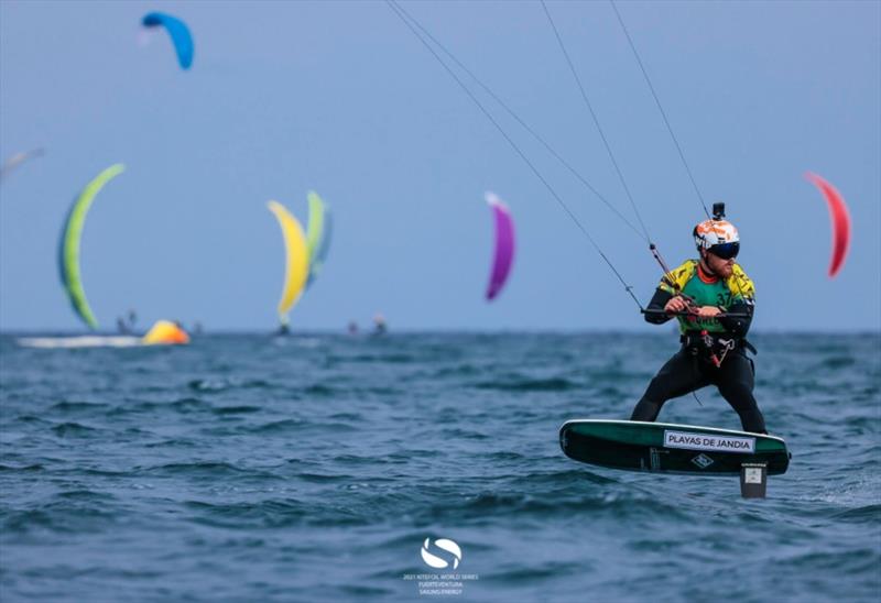 Denis Taradin (Russian Federation) - 2021 KiteFoil World Series Fuerteventura, Day 2 photo copyright IKA Media / Sailing Energy taken at  and featuring the Kiteboarding class