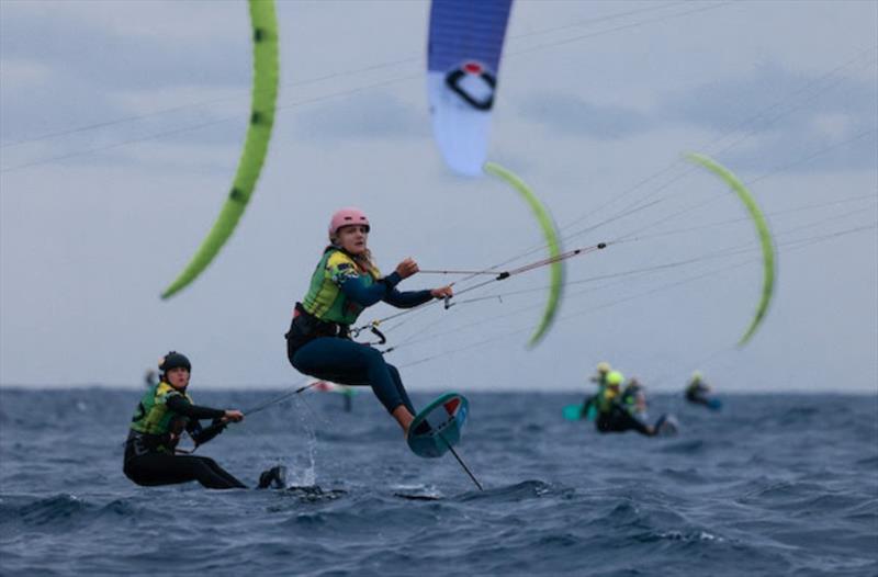 Poema Newland in harmony with the board and the waves - 2021 KiteFoil World Series Fuerteventura, Day 3 - photo © IKA Media / Sailing Energy