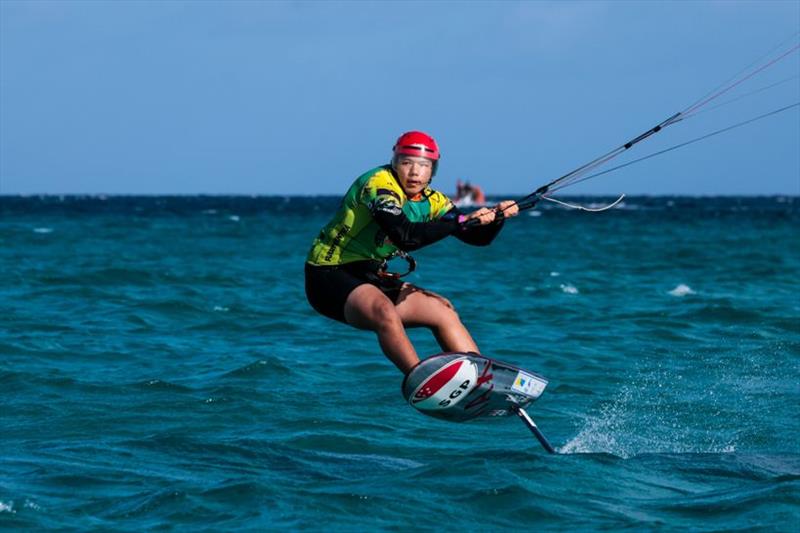 Max Maeder, U19 and outright winner at 15 years old - 2021 KiteFoil World Series Fuerteventura photo copyright IKA Media / Sailing Energy taken at  and featuring the Kiteboarding class