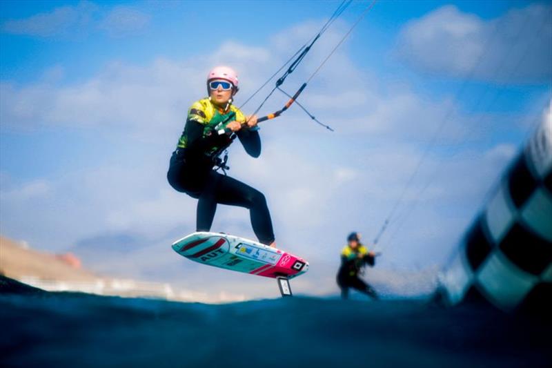 Alina Kornelli from Austria - 2021 KiteFoil World Series Fuerteventura photo copyright IKA Media / Sailing Energy taken at  and featuring the Kiteboarding class