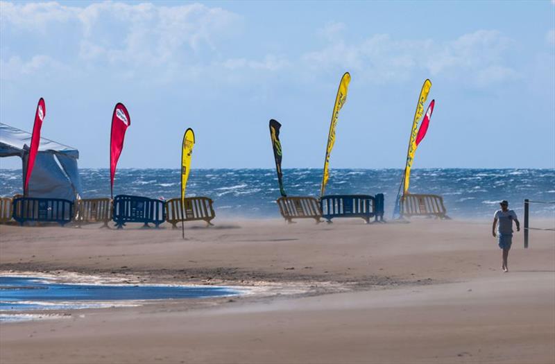 Sandstorm on Playa de las Burras. AP over A, the phrase that no rider wants to hear. - 2021 KiteFoil World Series Gran Canaria - Day 2 - photo © IKA Media / Sailing Energy