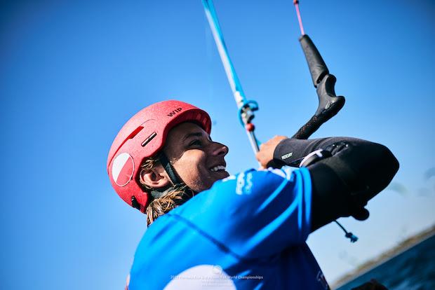 Defending Youth Foil champion Jan Koszowski (POL) on Day 3 in Torregrande - IKA Kitefoiling Youth Worlds Torregrande 2022 photo copyright Robert Hajduk / IKA media taken at  and featuring the Kiteboarding class