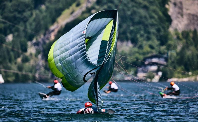 Tangles and collapsing kites were two of the biggest challenges - 2022 KiteFoil World Series Traunsee - photo © IKA Media / Robert Hajduk
