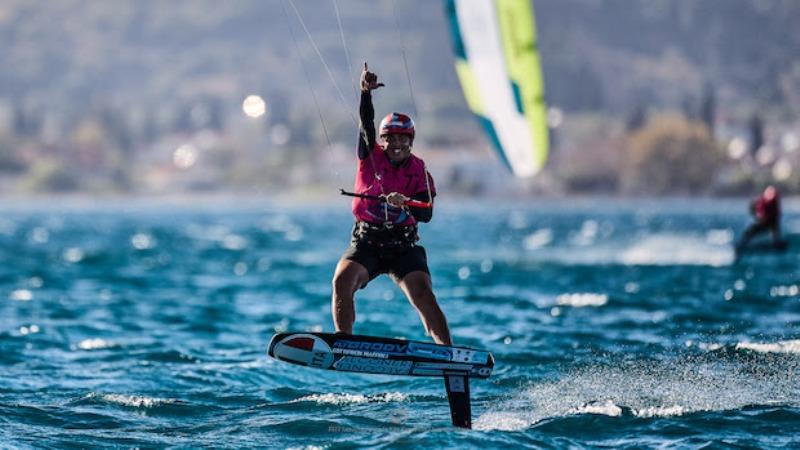 Lorenzo Boschetti and his winning smile - 2022 Lepanto Formula Kite European Championships, day 3 photo copyright Robert Hajduk / IKA media taken at  and featuring the Kiteboarding class