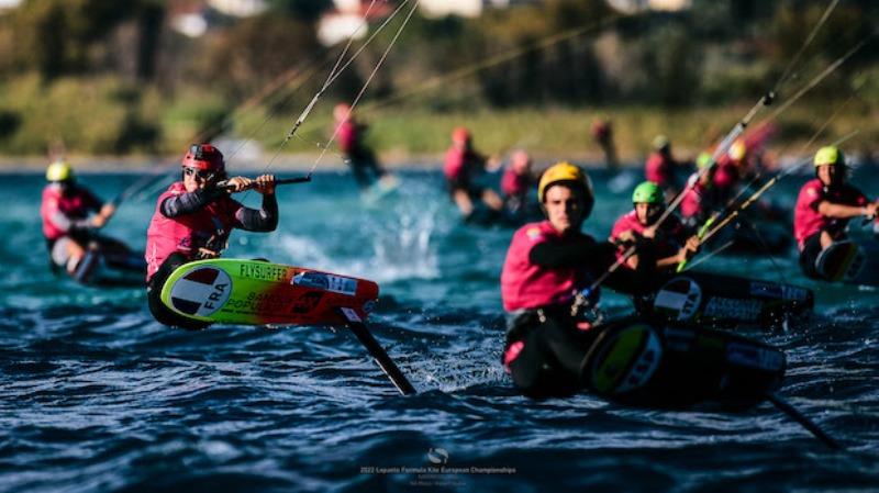 Challenging day for Theo de Ramecourt (FRA) - 2022 Lepanto Formula Kite European Championships, day 3 - photo © Robert Hajduk / IKA media