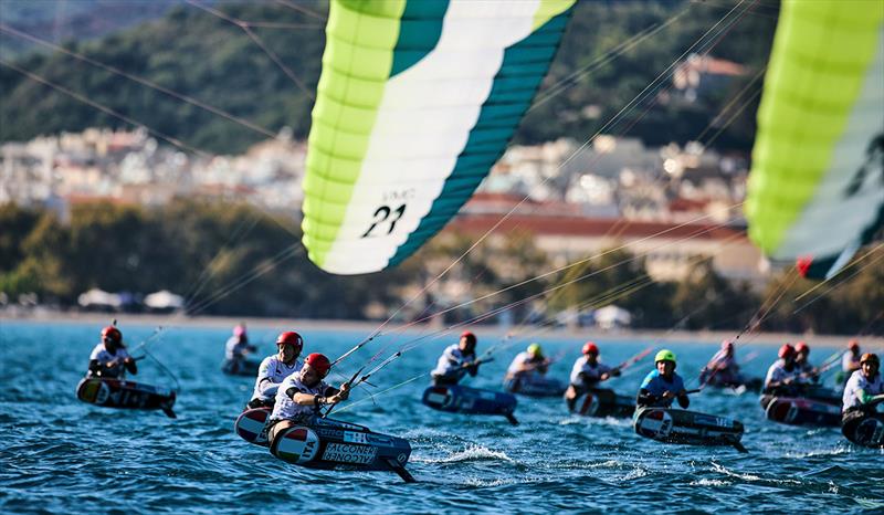 Fleet racing - 2022 Lepanto Formula Kite European Championships - photo © Robert Hajduk / IKA media