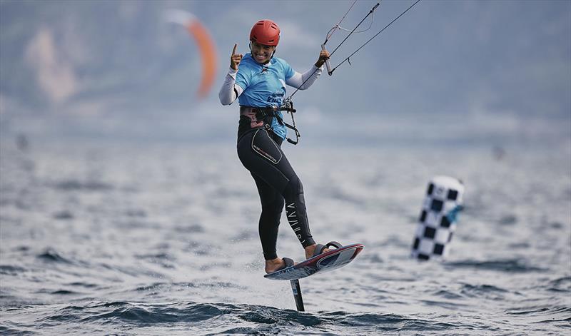 Another race win for Lauriane Nolot - 2022 Lepanto Formula Kite European Championships photo copyright Robert Hajduk / IKA media taken at  and featuring the Kiteboarding class