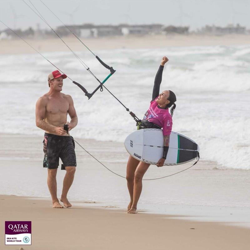 Bruna's second runners-up podium in two weeks - Copa Kitley GKA Kite-Surf & Hydrofoil-Freestyle World Cups Brazil, Day 4 photo copyright Svetlana Romantsova taken at  and featuring the Kiteboarding class