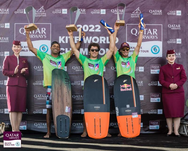 Copa Kitley GKA Kite-Surf & Hydrofoil-Freestyle World Cups Brazil podium photo copyright Svetlana Romantsova taken at  and featuring the Kiteboarding class