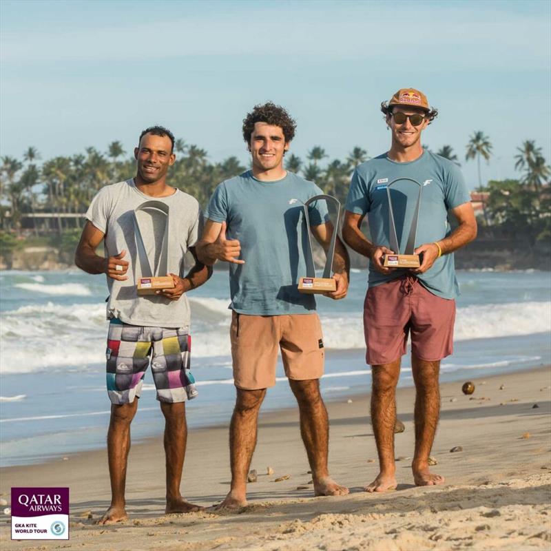 1st Brodel, 2nd Soto, 3rd Chabloz - Copa Kitley GKA Kite-Surf & Hydrofoil-Freestyle World Cups Brazil - photo © Svetlana Romantsova