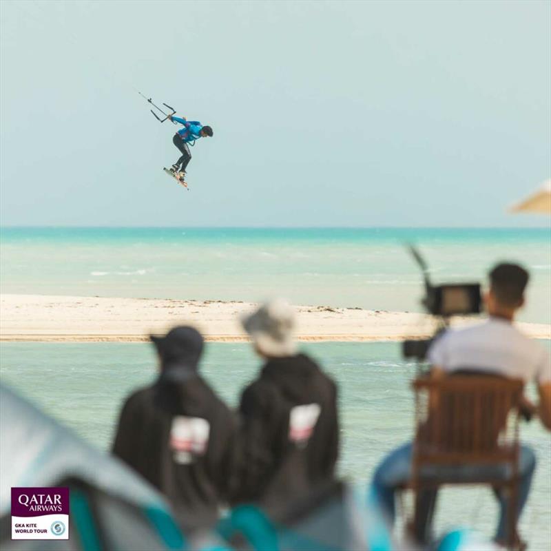 Action at Fuwairit Kite Beach - Visit Qatar GKA Freestyle-Kite World Cup - Day 2 - photo © Svetlana Romantsova