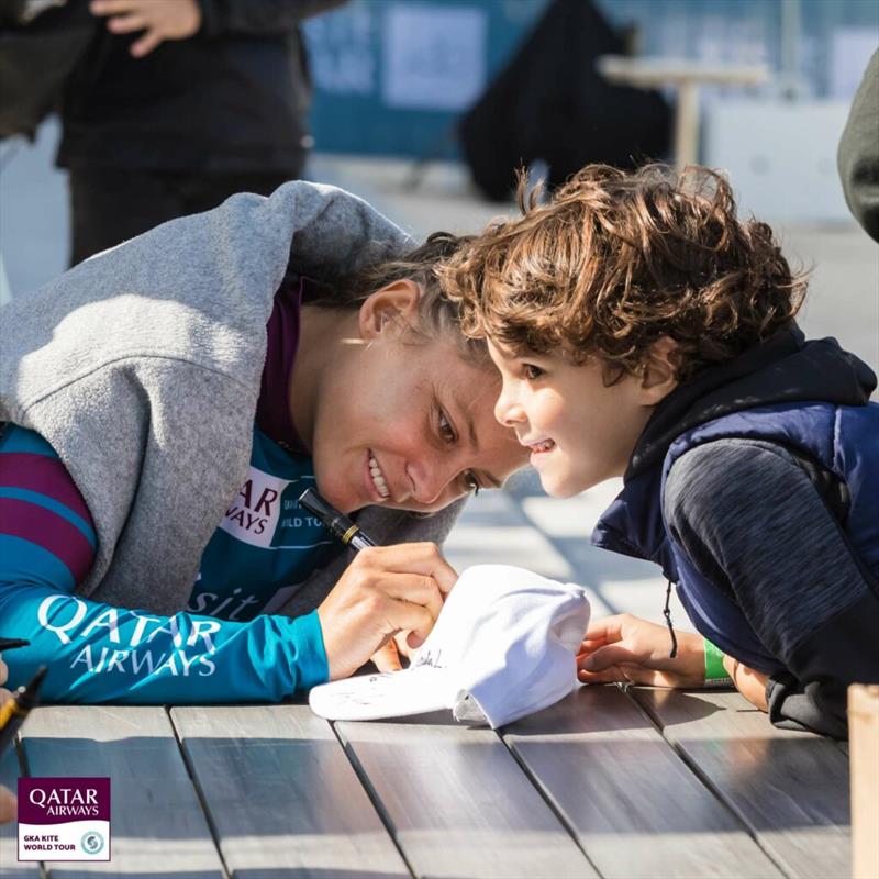 Signature session, Nathalie Lambrecht - Visit Qatar GKA Freestyle-Kite World Cup - Day 5 - photo © Svetlana Romantsova