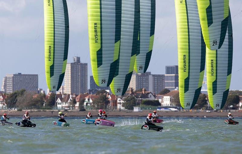 2023 Formula Kite Europeans - women's fleet launched out of the start - photo © IKA media / Mark Lloyd