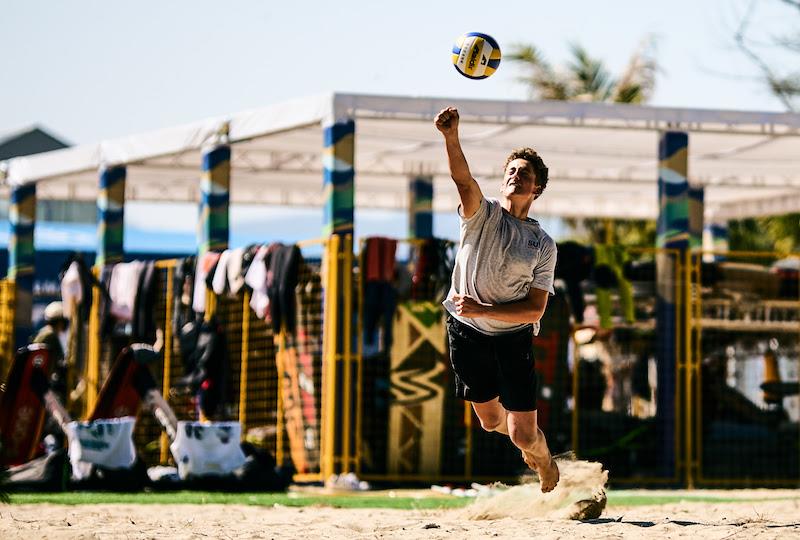 Cedric Baker vents his frustrations on the volleyball - photo © IKA Media / Robert Hajduk