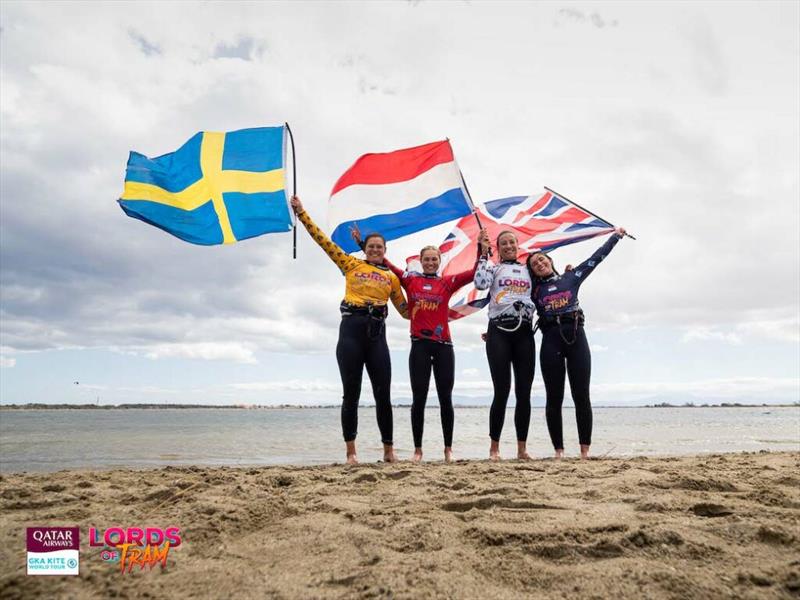 Francesca Maini, Nathalie Lambrecht, Pippa Van Iersel, Zara Hoogenraad - Lords of Tram GKA Big Air Kite World Cup France - photo © Samuel Cardenas
