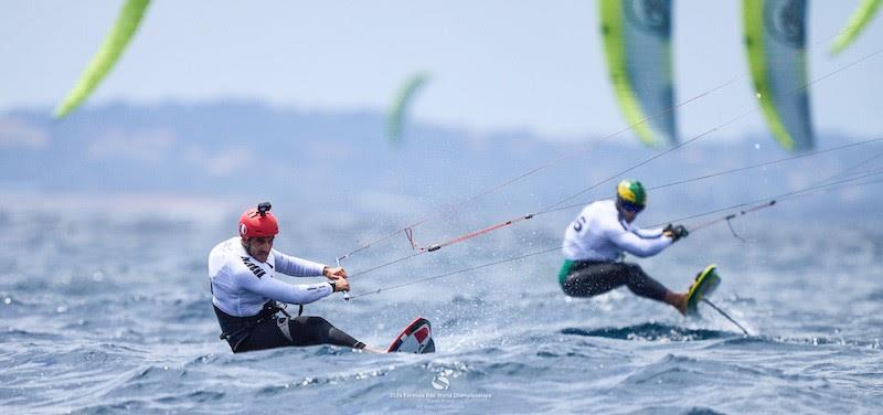 2024 Formula Kite World Championships in Hyères: Axel Mazella in determined and unbeatable form ahead of Bruno Lobo photo copyright IKA Media / Robert Hajduk taken at  and featuring the Kiteboarding class