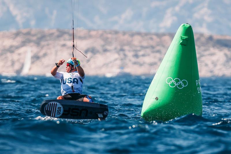 Markus Edegran (Ossining, NY) during the Men's Kite event at the Paris 2024 Olympics - photo © Sailing Energy / US Sailing Team