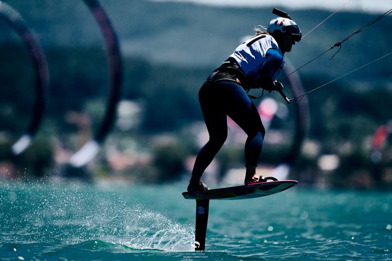 Slowly but surely Lorianne Nolot [FRA] is finding her form - 2025 Formula Kite European Championships, day 2 - photo © IKA Media / Robert Hajduk
