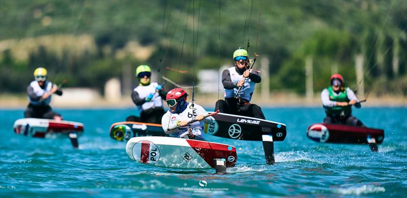 Jan Marciniak [POL] shoked the fleet and marched into the medal series spot. - 2025 Formula Kite European Championships - photo © IKA Media / Robert Hajduk