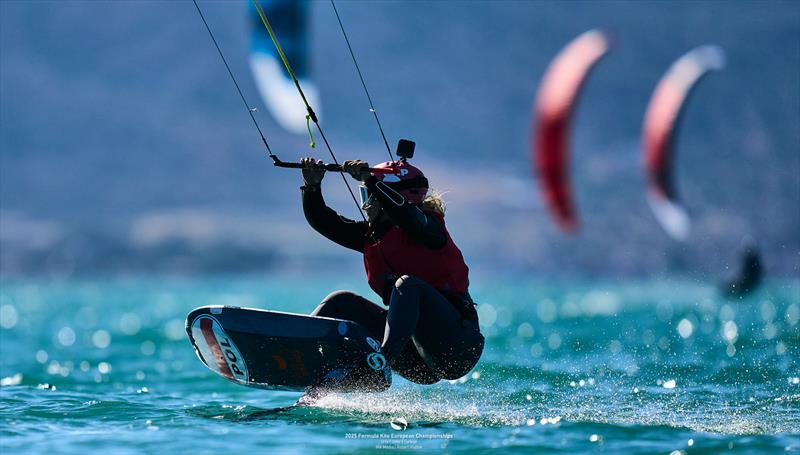 Despite a crash in the last race, Izabela Satrjan [POL] held third place and a spot in the semifinals - 2025 Formula Kite European Championships - photo © IKA Media / Robert Hajduk