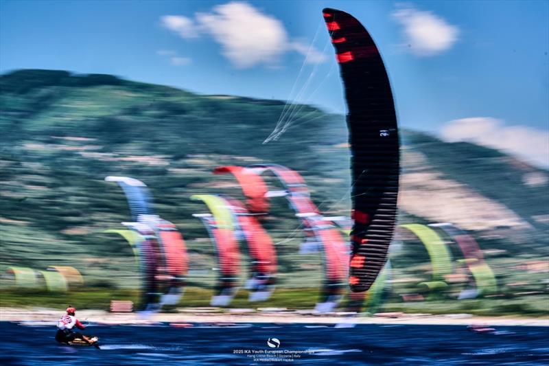 Kitefoils were super fast with the Gizzeria thermal breeze - 2025 IKA Youth European Championships in Gizzeria, Calabria - Day 1 - photo © IKA Media / Robert Hajduk