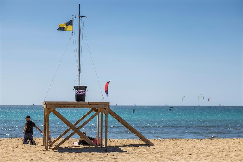The Formula Kite fleet in front of Playa de Palma - photo © Sailing Energy / Trofeo Princesa Sofía Mallorca