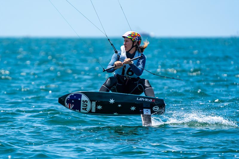 Breiana Whitehead racing the Formula Kite at 2023 Sail Sydney - photo © Beau Outteridge