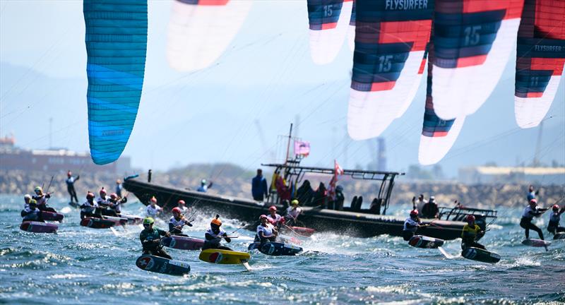 Race start during the 2026 Formula Kite World Championships at Viana do Castelo photo copyright IKA Media / Robert Hajduk taken at  and featuring the Kiteboarding class