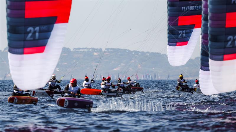 SGS - French Olympic Week Hyéres 2026 photo copyright Sailing Energy taken at COYCH Hyeres and featuring the Kiteboarding class
