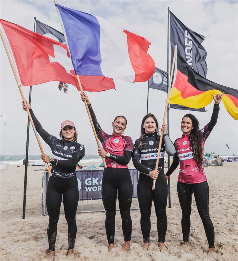 Camille Losserand, Capucine Delannoy, Charlotte Carpentier and Kaya Lehmann - 2026 GKA Kite World Cup Sylt - photo © Lukas K Stiller