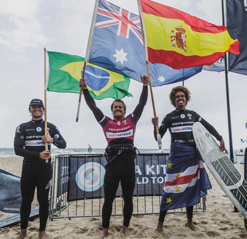 Gabriel Benetton, James Carew and Matchu Lopes - 2026 GKA Kite World Cup Sylt - photo © Lukas K Stiller