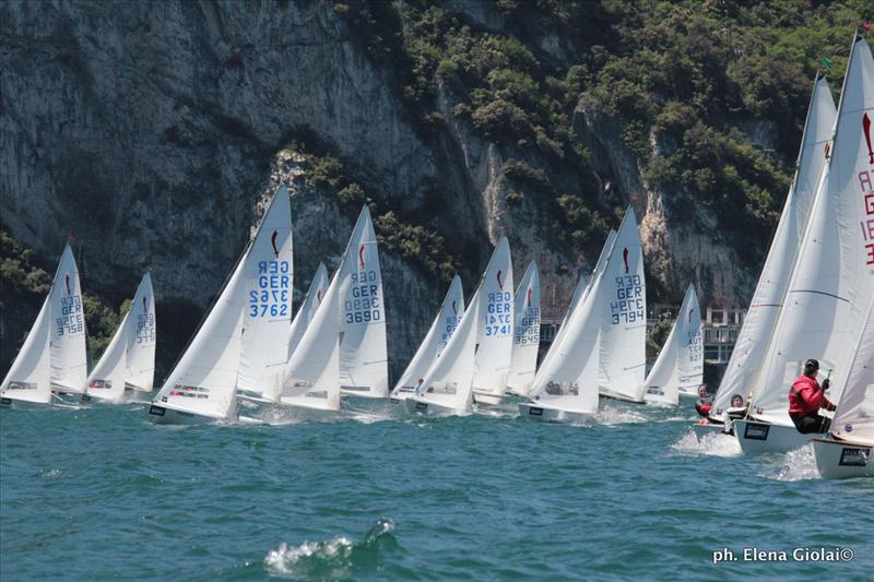 Riva Cup on Lake Garda photo copyright Elena Giolai taken at Fraglia Vela Riva and featuring the Korsar class