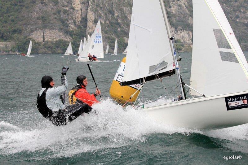 Korsar class at the Riva Cup photo copyright Elena Giolai / Fraglia Vela Riva taken at Fraglia Vela Riva and featuring the Korsar class