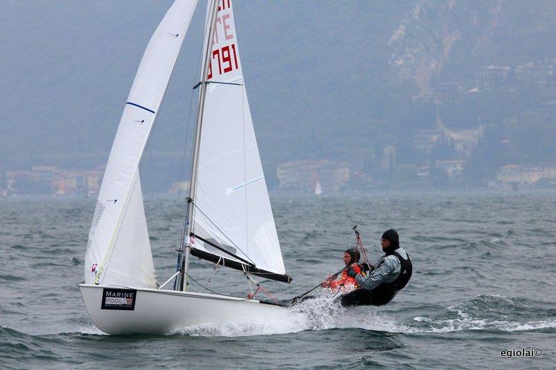 Korsar class at the Riva Cup photo copyright Elena Giolai / Fraglia Vela Riva taken at Fraglia Vela Riva and featuring the Korsar class