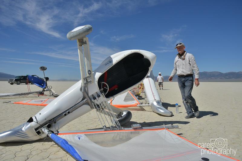 Insufficient widn to race on the first day of the 14th Landsailing World Championship in Nevada - photo © Carels Photography / www.carelsphotography.net