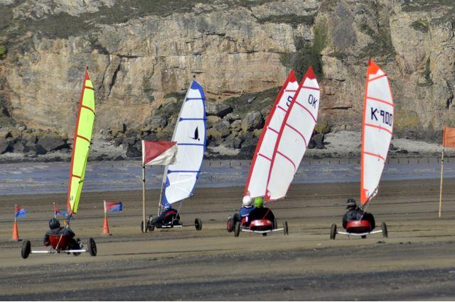 The 3rd round of the British Land Yacht Championships at Brean photo copyright Martyn Hale taken at Brean Land Yacht Club and featuring the Land Yacht class