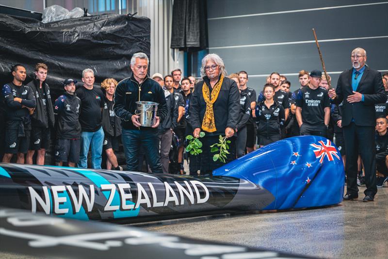Ngati Whatua Orakei christenedLaunch and Christening - Horonuku - Project Speed - May 2022 - photo © Hamish Hooper / Emirates Team New Zealand