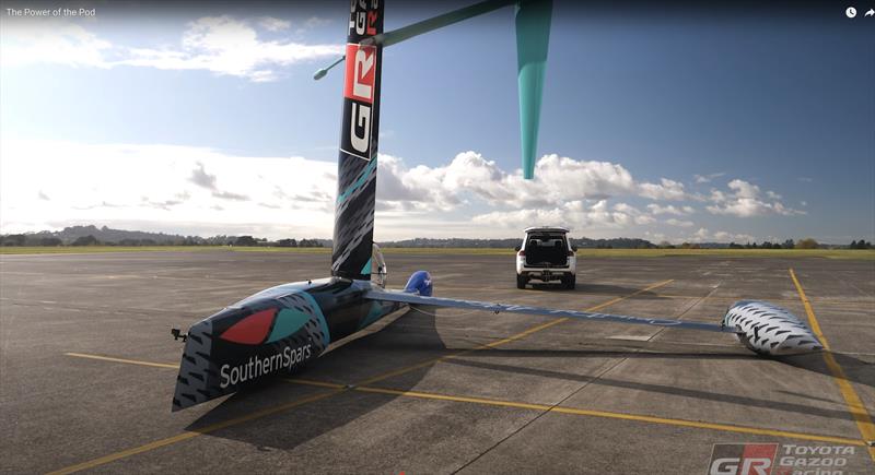 Horonuku's pod can take from 300-1100kg of weight to optimise righting moment - Emirates Team NZ Project Land Speed photo copyright Emirates Team New Zealand taken at Royal New Zealand Yacht Squadron and featuring the Land Yacht class
