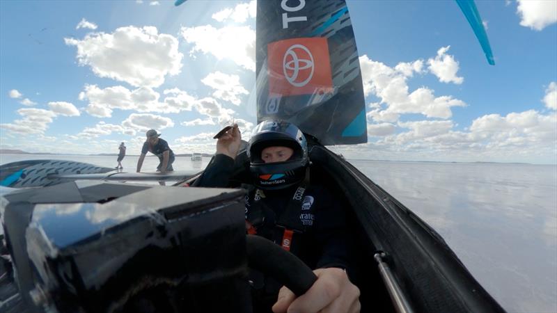 Horonuku - Emirates Team New Zealand's land yacht designed to beat the wind powered land speed world record attempt at South Australia's Lake Gairdner photo copyright Emirates Team New Zealand taken at Royal New Zealand Yacht Squadron and featuring the Land Yacht class